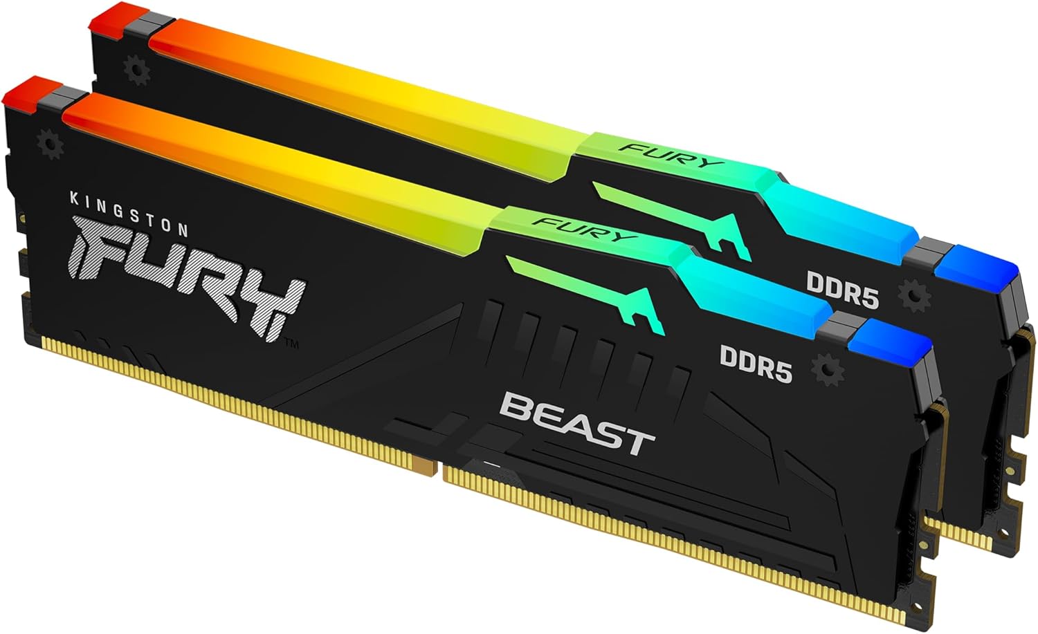 Kingston Fury Beast DDR5 RGB 64GB (2x32GB) 6400 MHz CL32 RAM Black