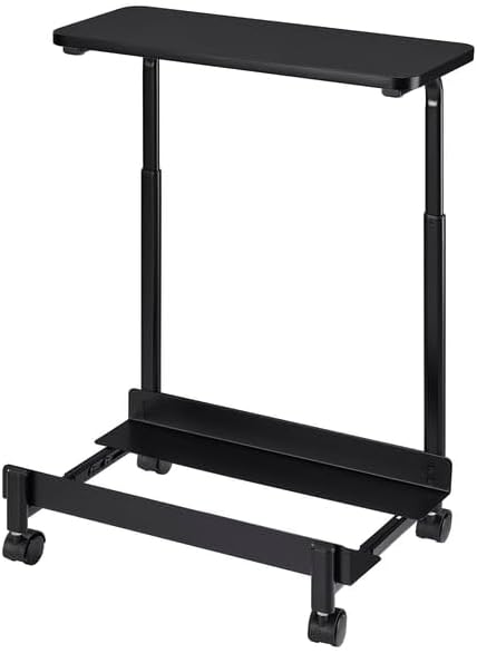 LANESPELARE Adjustable PC Case Cart with Shelf & Lockable Wheels – Black - AHW Store