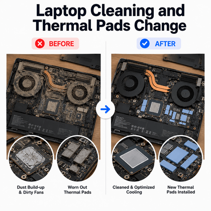 Laptop Cleaning and Thermal Pads change - AHW Store