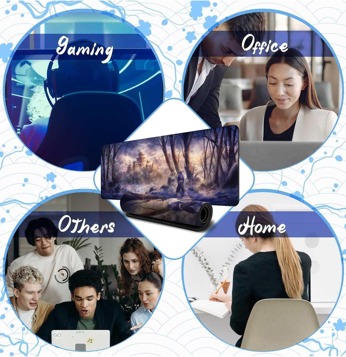 Large Japanese Style Extended Mouse Pad - AHW Store