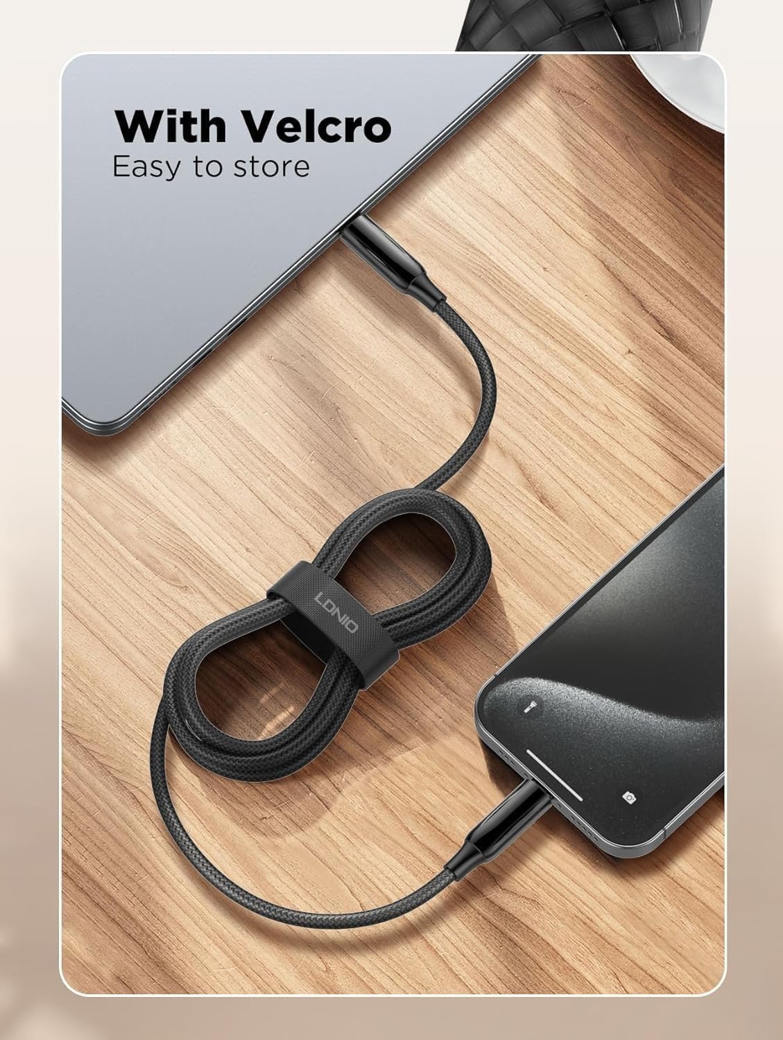 LDNIO 240W USB-C to USB-C Cable 1m - AHW Store