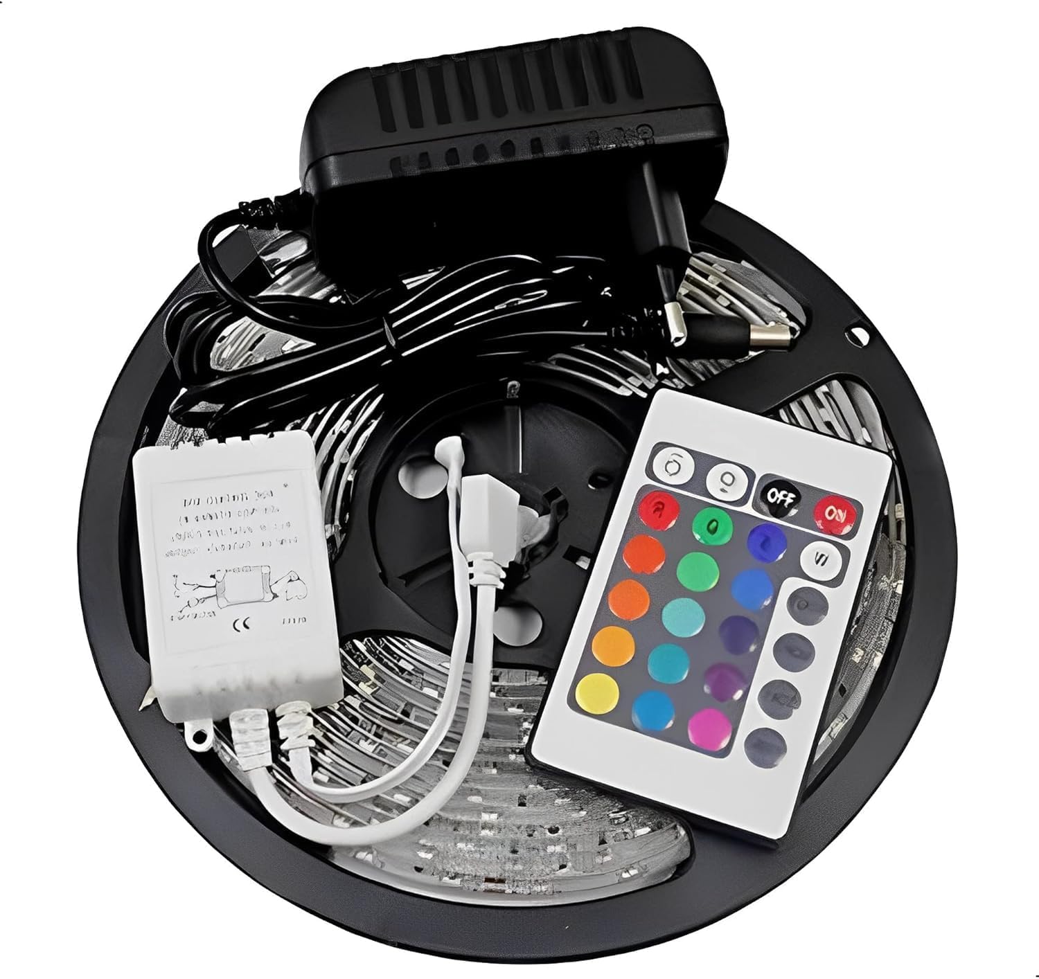 LED RGB Strip with Remote and Power Supply (5m 300 Smd) - AHW Store