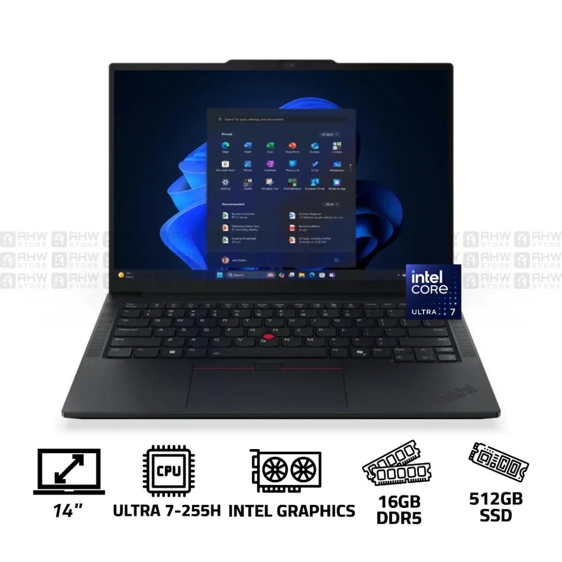 LENOVO E14 - GEN 7 - ULTRA 7 - 255H - RAM 16G / 512 SSD / INTEL + BAG - 14 INCH - AHW Store