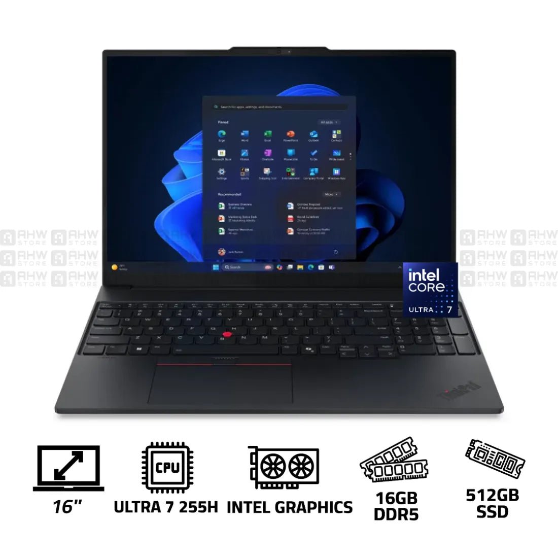 LENOVO E16 - GEN 7 - ULTRA 7 - 255H - RAM 16G / 512 SSD / INTEL + BAG - 16 INCH - AHW Store