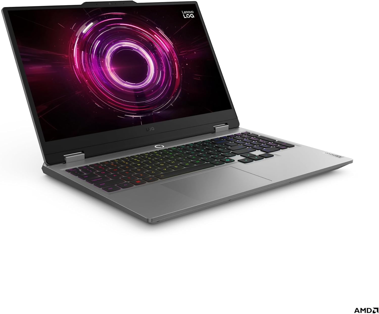 Lenovo LOQ 15AHP10 83JG002BED 15.6 Inch 144Hz Gaming Laptop AMD Ryzen 7 250 16GB RAM 512GB NVMe SSD NVIDIA GeForce RTX 5050 8GB GDDR7 DOS Luna Grey 2 Year Warranty - AHW Store