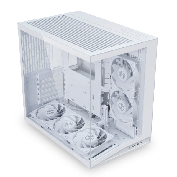 Lian Li O11D Dynamic Mini V2 Flow White Mid Tower Gaming Case 5 FAN