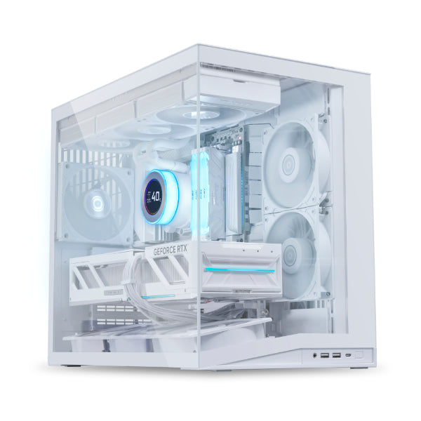 Lian Li O11D Dynamic Mini V2 Flow White Mid Tower Gaming Case 5 FAN