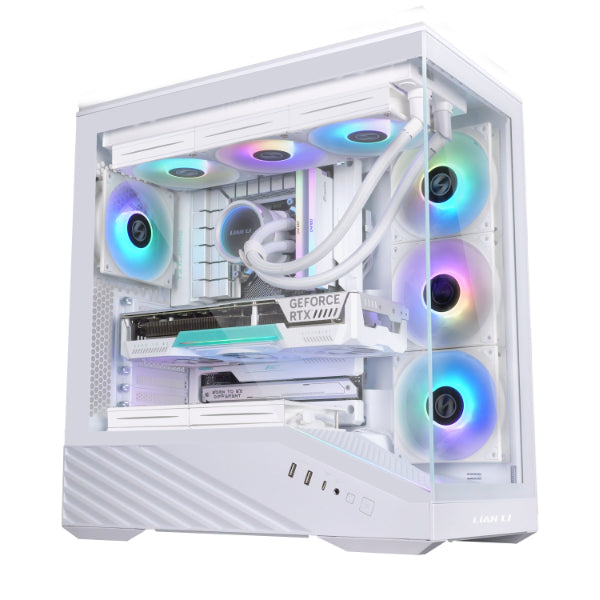 Lian Li Vector V100R BTF 4 Fan ARGB Type-C White Micro Tower Gaming Case