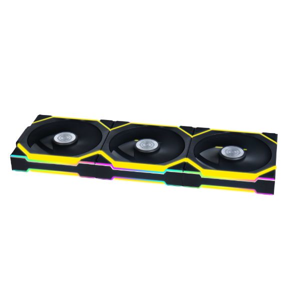 Lian Li UNI Fan SL Wireless 120 Reverse Blade ARGB 3 Fans Black With 2.4 GHz Wireless Controller
