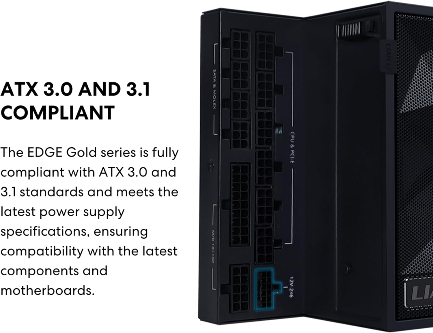 Lian Li Edge Gold EG1200G 1200W 80 Plus Gold PCIe 5.1 ATX 3.1 Full Modular Power Supply