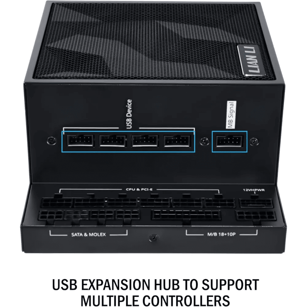 Lian Li Edge EG0850 850W 80 Plus Platinum PCIe 5.1 ATX 3.1 Full Modular Power Supply Black - AHW Store