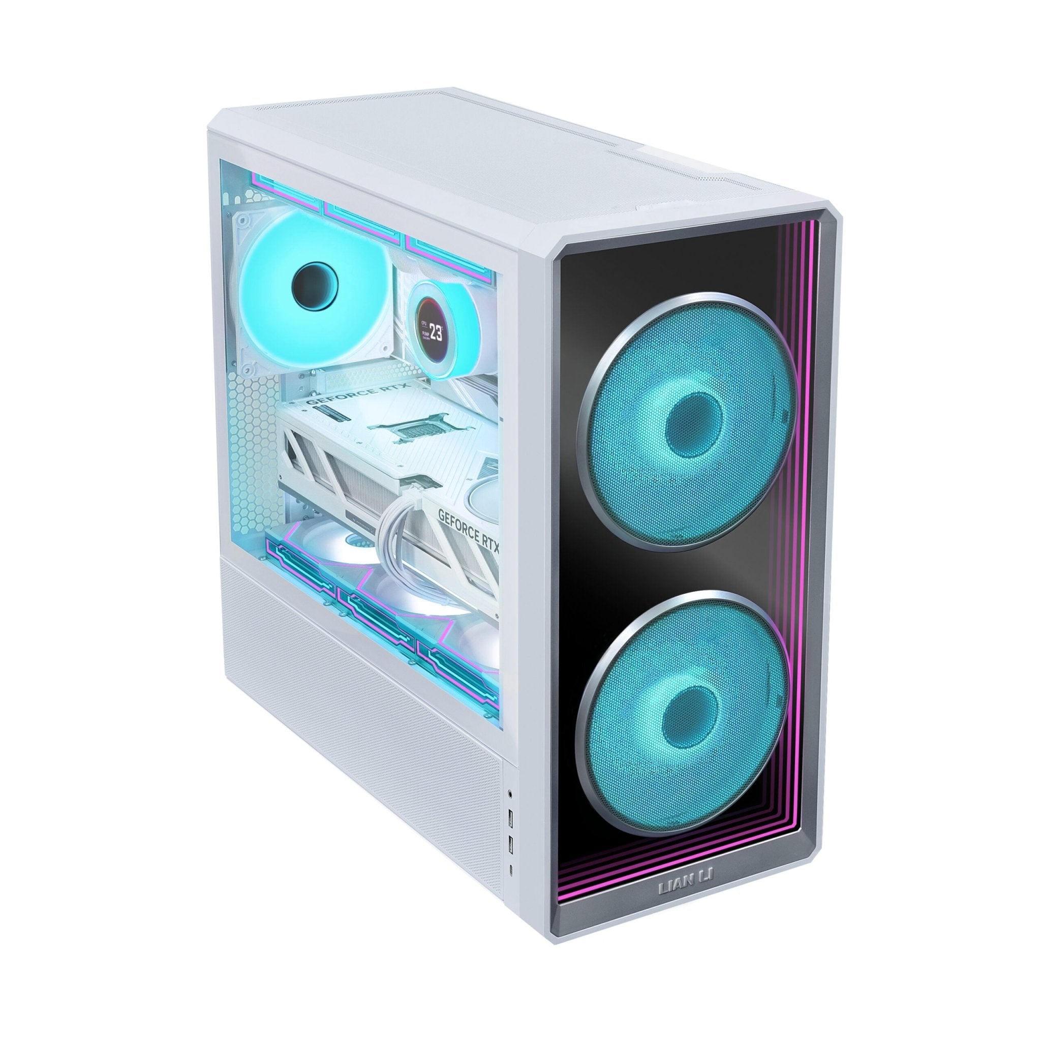 Lian Li Lancool 217 INF White Mid Tower Gaming Case 3 Fan - AHW Store