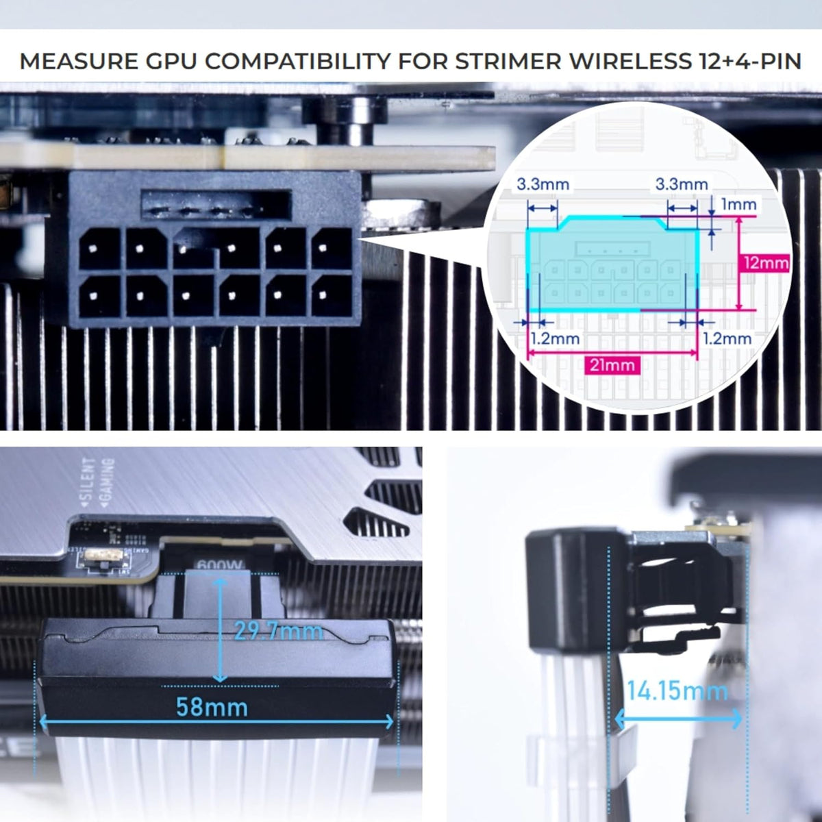 Lian Li Strimer Wireless 16 Pin 12 Light Guides ARGB Power Extension Cable - AHW Store