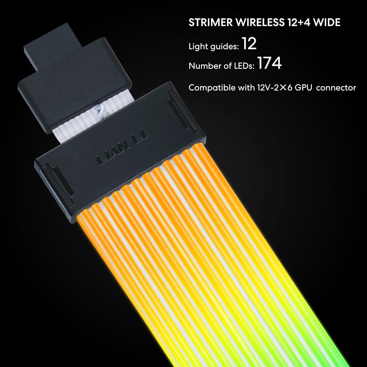 Lian Li Strimer Wireless 16 Pin 12 Light Guides ARGB Power Extension Cable - AHW Store