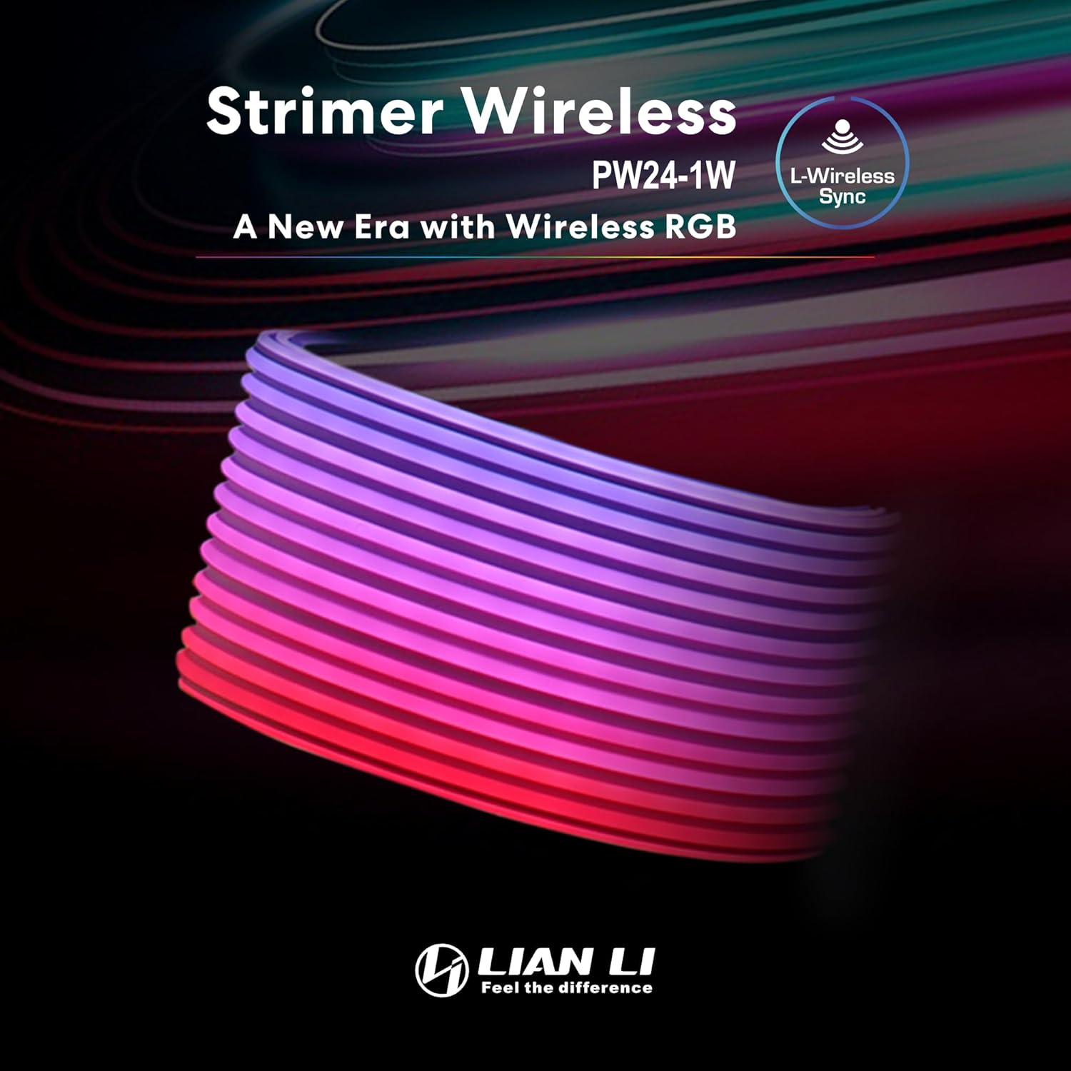 Lian Li Strimer Wireless 24 Pin with 2.4 GHz Wireless Controller ARGB Power Extension Cable - AHW Store