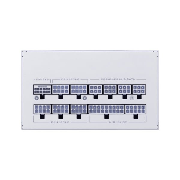 Lian Li SX1200P 1200W 80 Plus Platinum PPLP Platinum PCIe 5.1 ATX 3.1 Full Modular Power Supply White - AHW Store