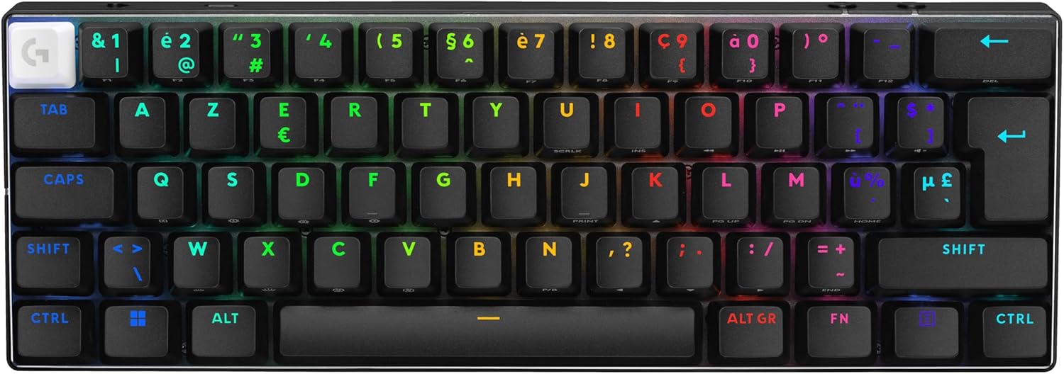 Logitech G PRO X 60 LIGHTSPEED Wireless Gaming Keyboard, Black, US International QWERTY indeling - AHW Store