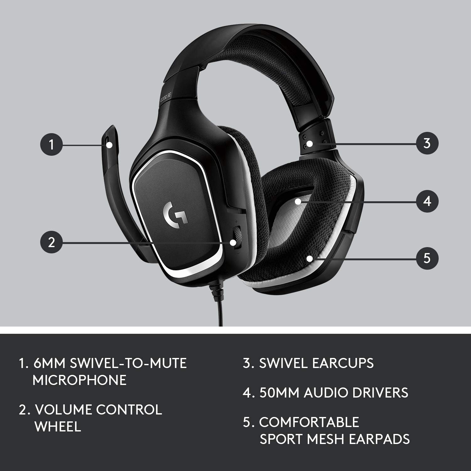 Logitech G332 SE Stereo Gaming Headset for PC, PS4, Xbox One, Nintendo Switch - AHW Store