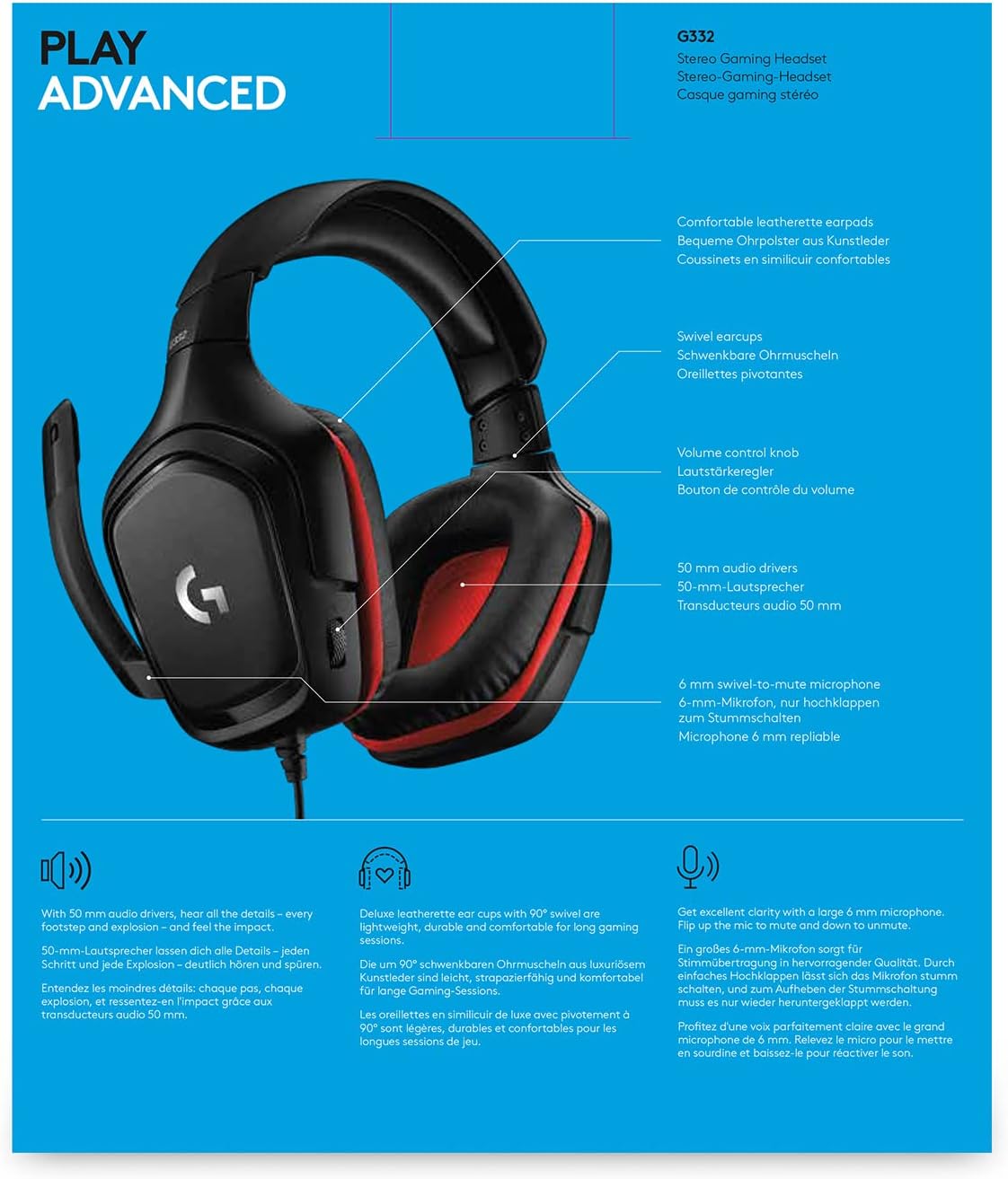 Logitech G332 Wired Stereo Gaming Headset - AHW Store