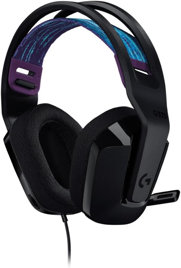 Logitech G335 Wired Gaming Headset, with Microphone, 3.5mm Audio Jack, Comfortable Memory Foam Earpa - AHW Store