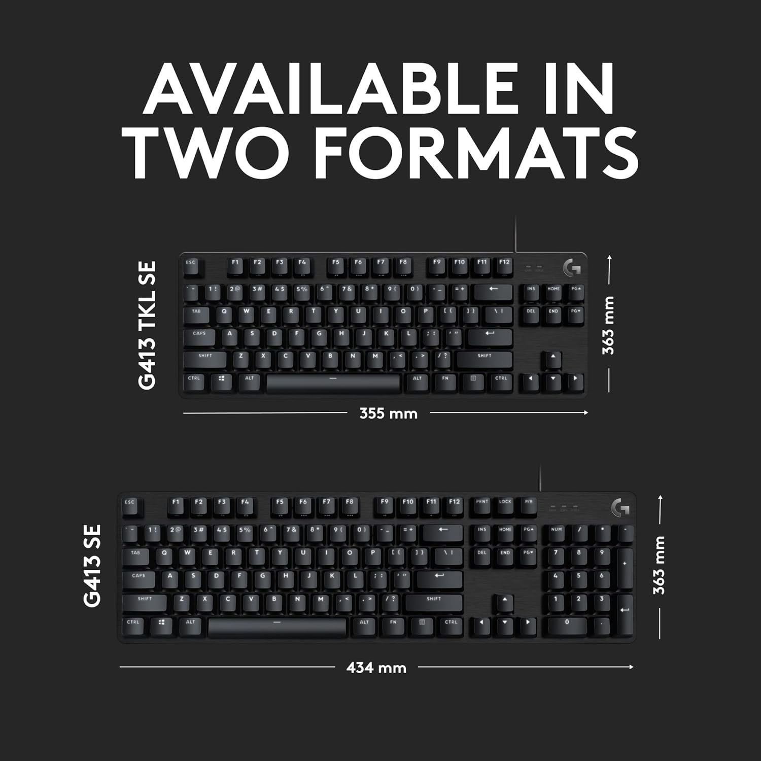 Logitech G413 SE Full - Size Mechanical Gaming Keyboard - Backlit Keyboard with Tactile Mechanical Swi - AHW Store