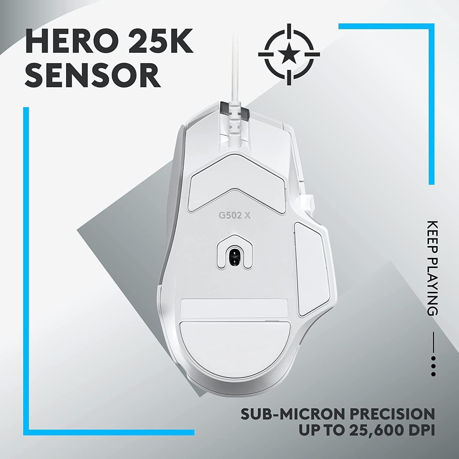 Logitech G502 X Wired Gaming Mouse White - AHW Store