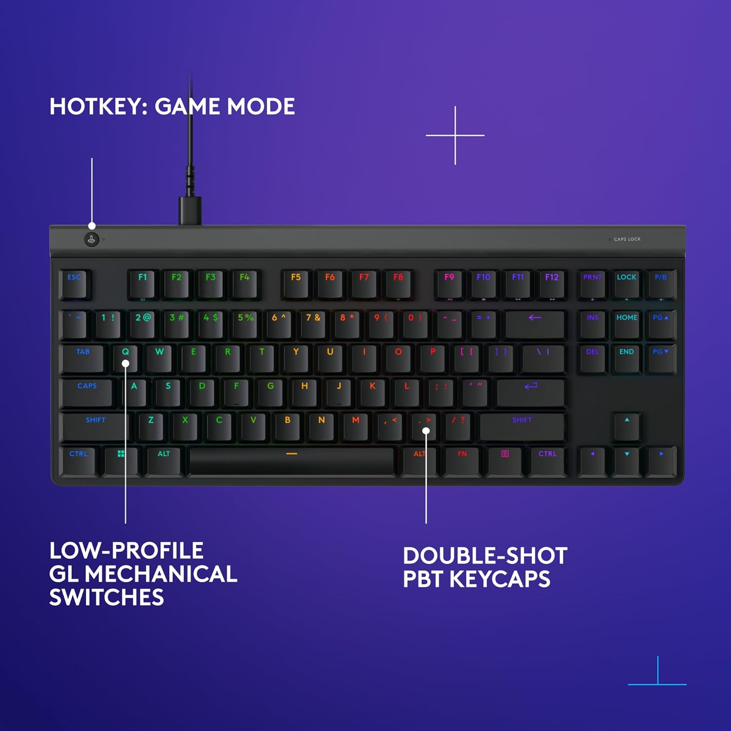 Logitech G515 TKL Wired Low Profile Gaming Keyboard, Fully Customizable RGB, Double - Shot PBT Keycaps - AHW Store