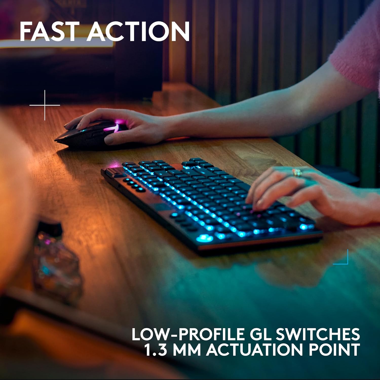 Logitech G915 X LIGHTSPEED Wireless Gaming Mechanical Keyboard with TKL Design, RGB LIGHTSYNC, USB o - AHW Store