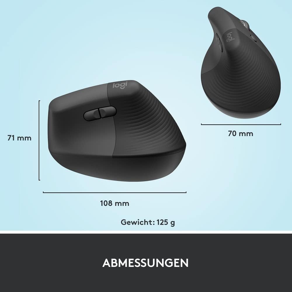 Logitech Lift Vertical Ergonomic Mouse - AHW Store