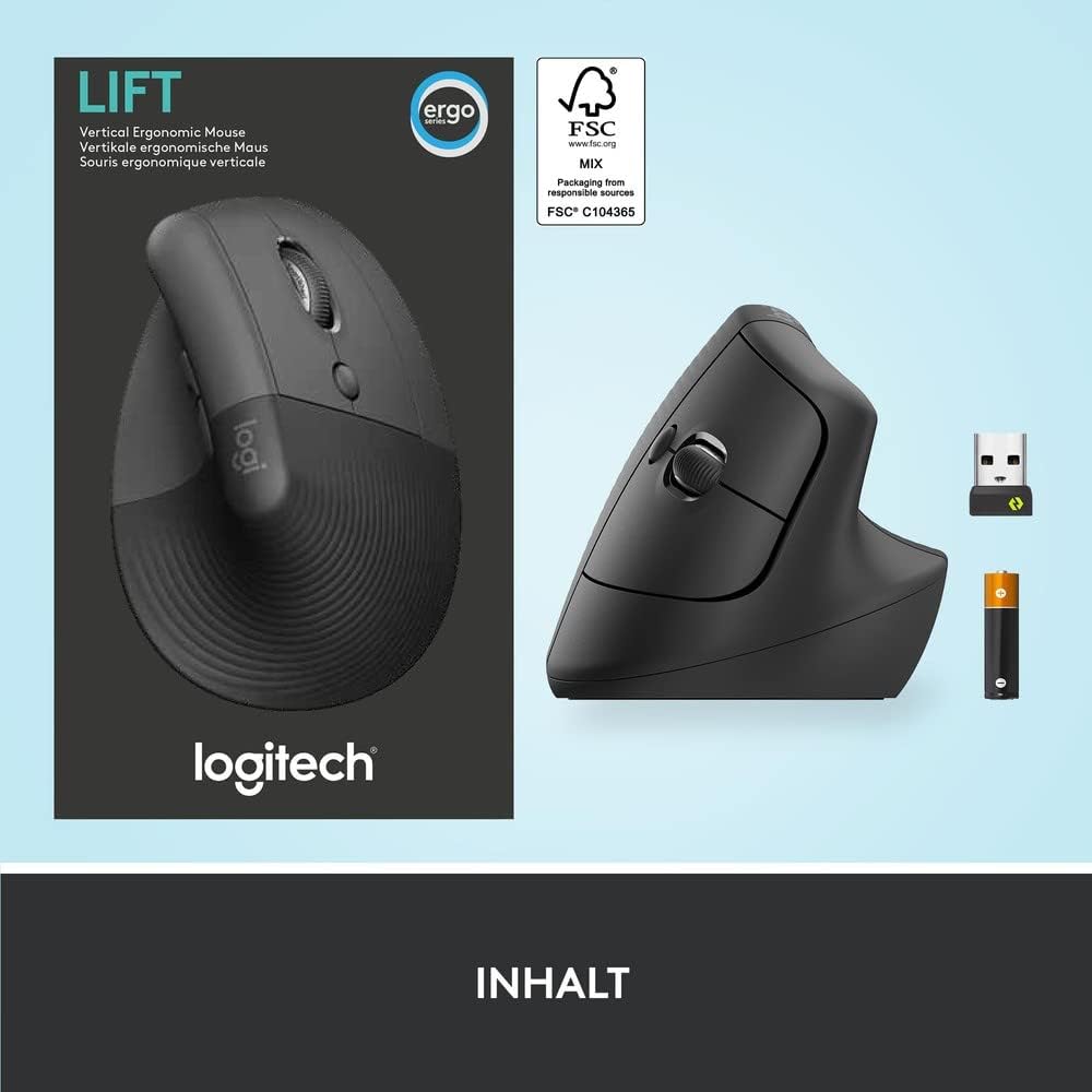 Logitech Lift Vertical Ergonomic Mouse - AHW Store