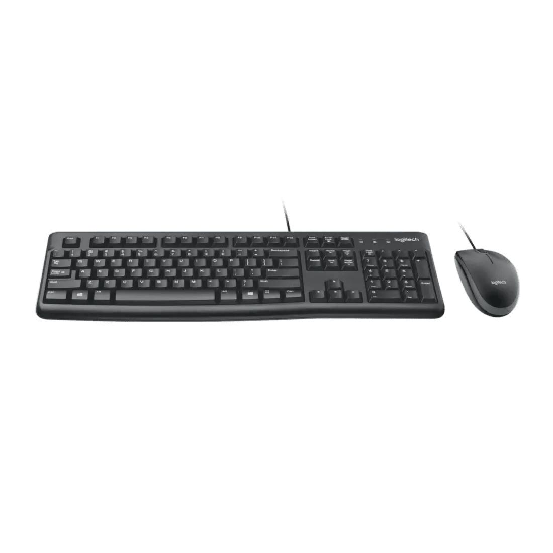 Logitech MK120 Wired Keyboard and Mouse Combo English & Arabic - Black - AHW Store