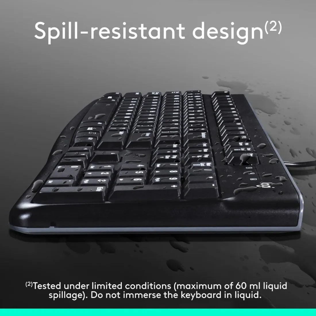 Logitech MK120 Wired Keyboard and Mouse Combo English & Arabic - Black - AHW Store