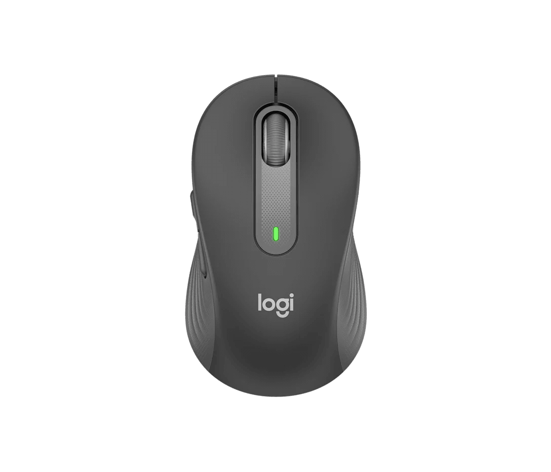 Logitech Signature M650 L Left Wireless Mouse For Large Left Hands 2-Year Battery Silent Clicks Customizable Side Buttons Bluetooth Logi Bolt PC Mac Chromebook Compatible - Grey - AHW Store