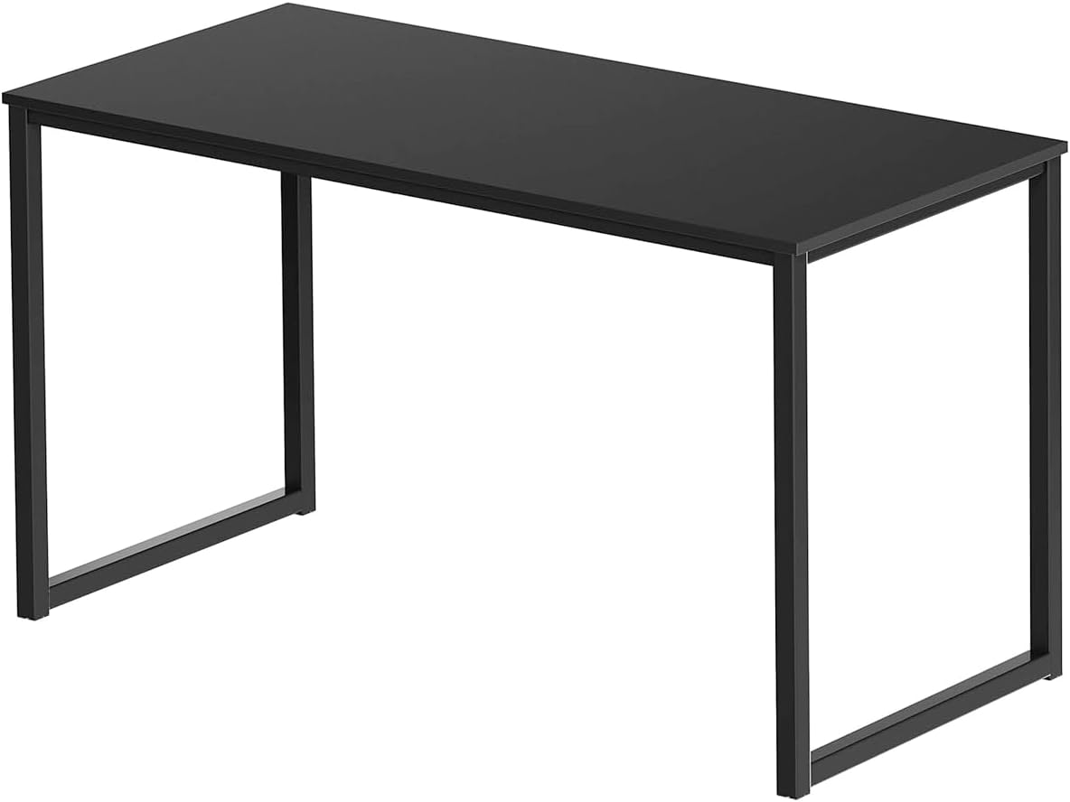 LUTEMA Computer Desk 48 Inches Black Home Office Home Computer Desk Steel Frame Powder Coated Cable - AHW Store