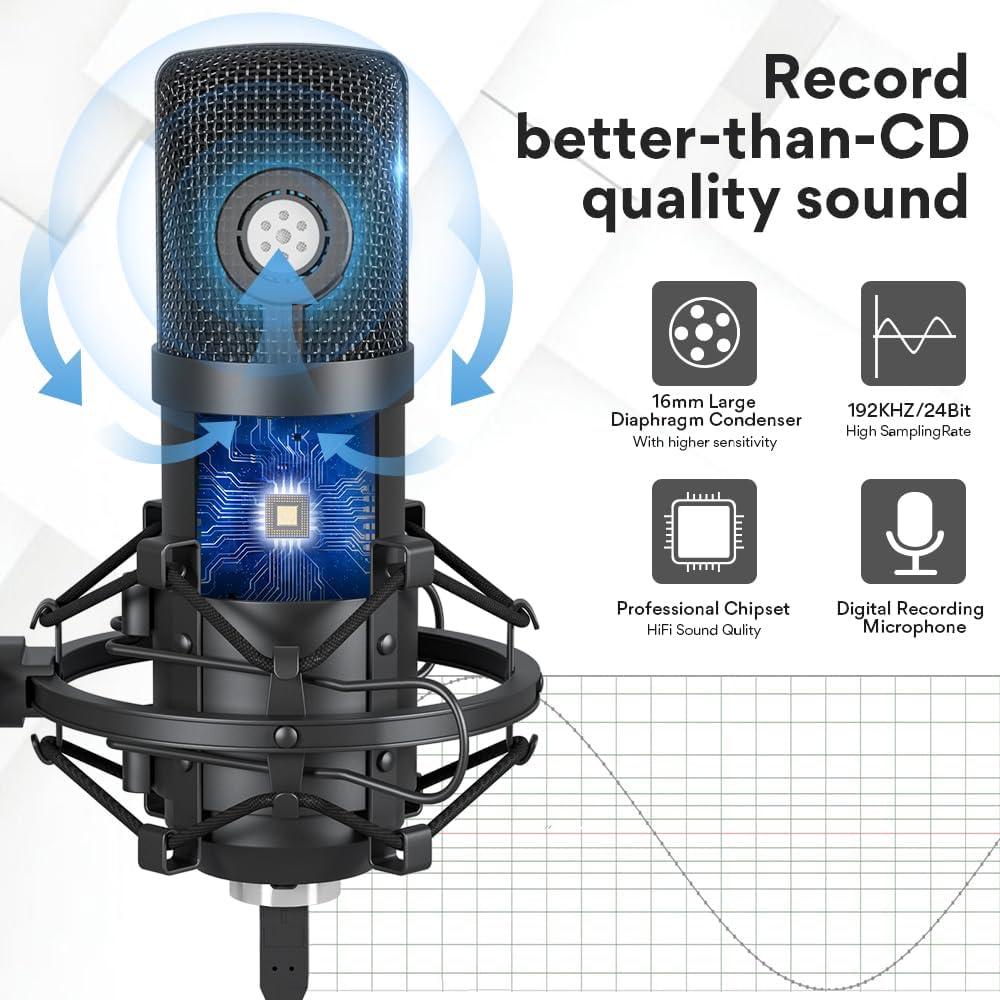 Maono AU-A04 USB Studio Microphone Kit - AHW Store