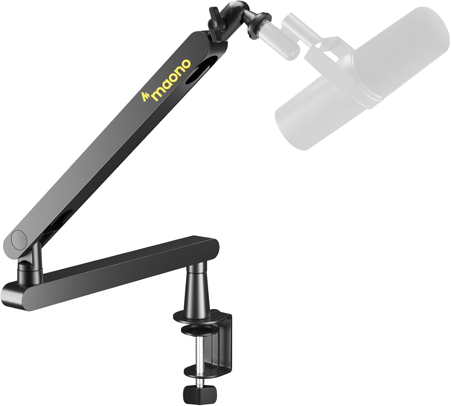 MAONO Low Profile Microphone Arm, Mic Boom Arm with Cable Management Channels, Desk Clamp, Versatile - AHW Store