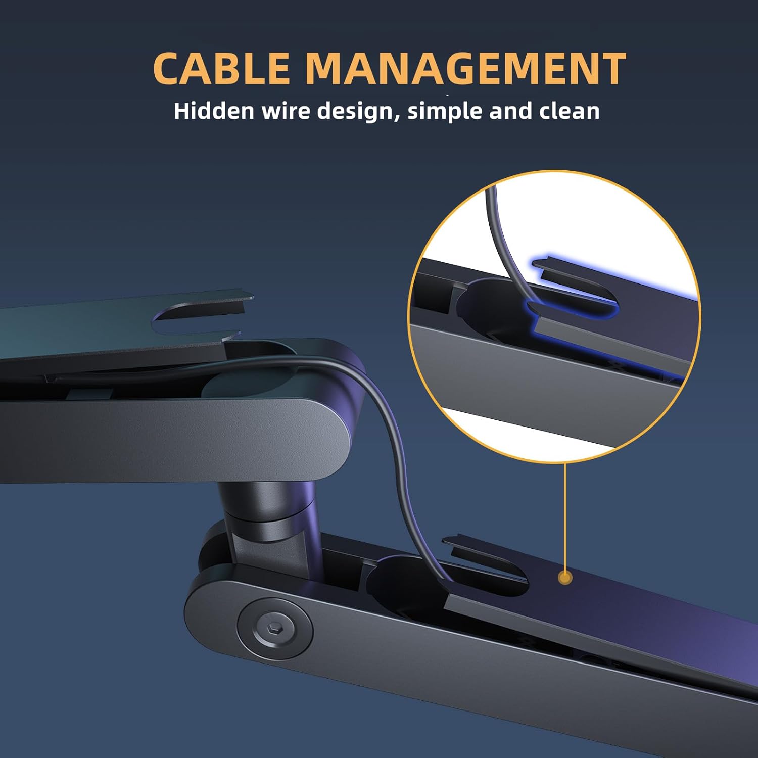 MAONO Low Profile Microphone Arm, Mic Boom Arm with Cable Management Channels, Desk Clamp, Versatile - AHW Store