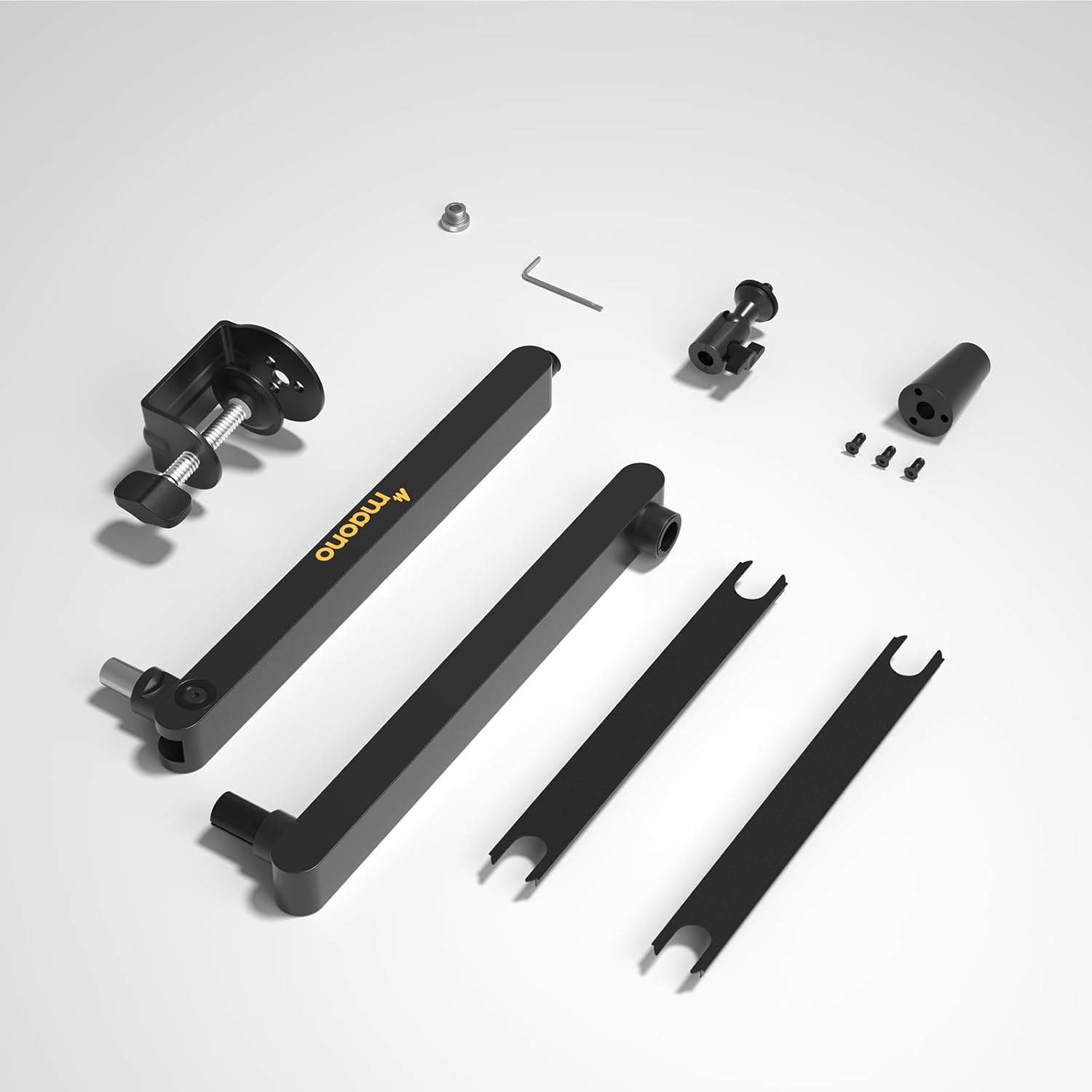 MAONO Low Profile Microphone Arm, Mic Boom Arm with Cable Management Channels, Desk Clamp, Versatile - AHW Store