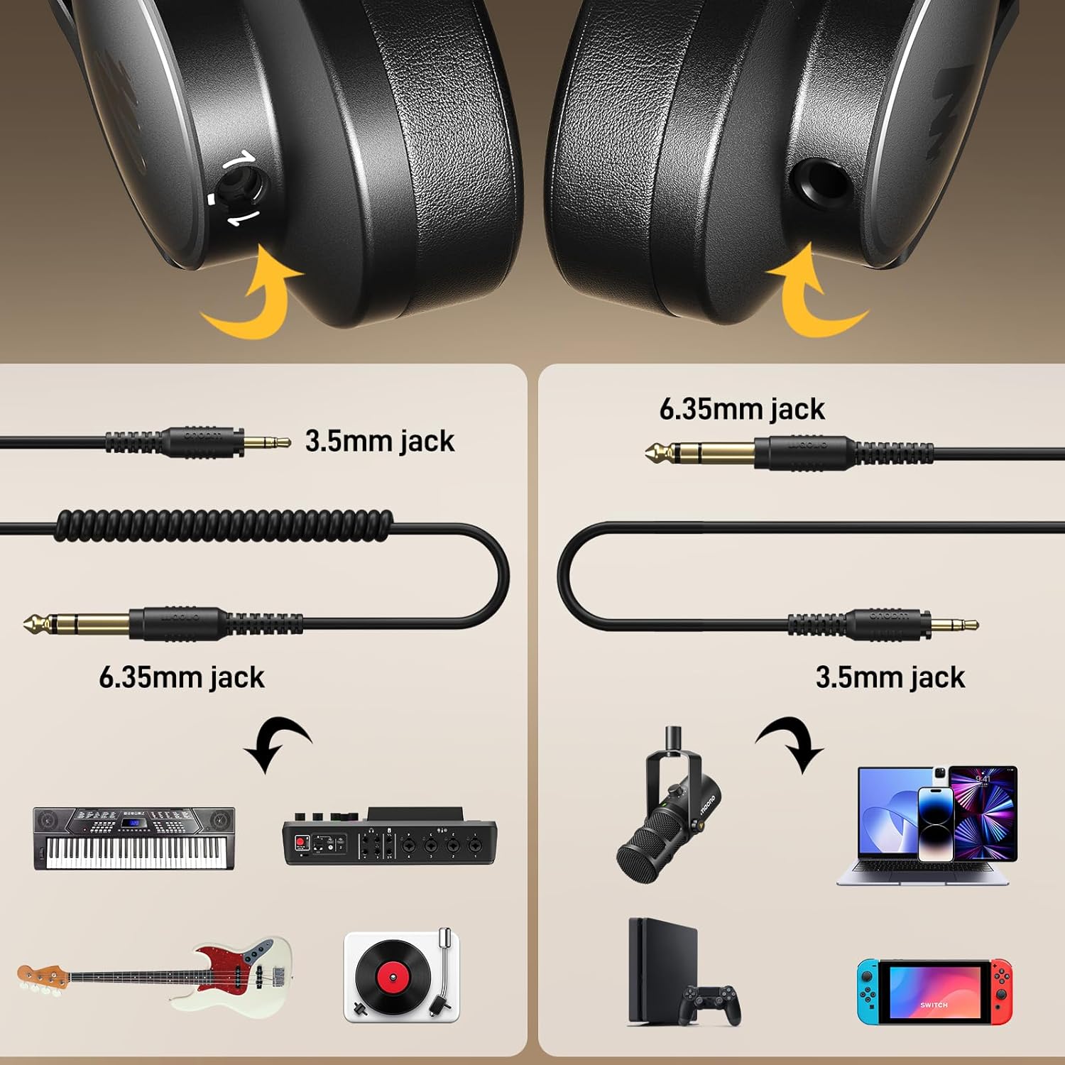 MAONO MH700 Wired Studio Headphones - AHW Store