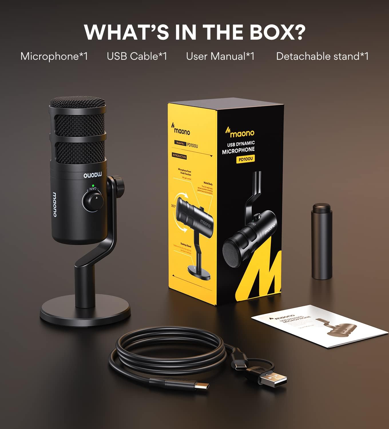 MAONO PD100U USB Dynamic Microphone - AHW Store