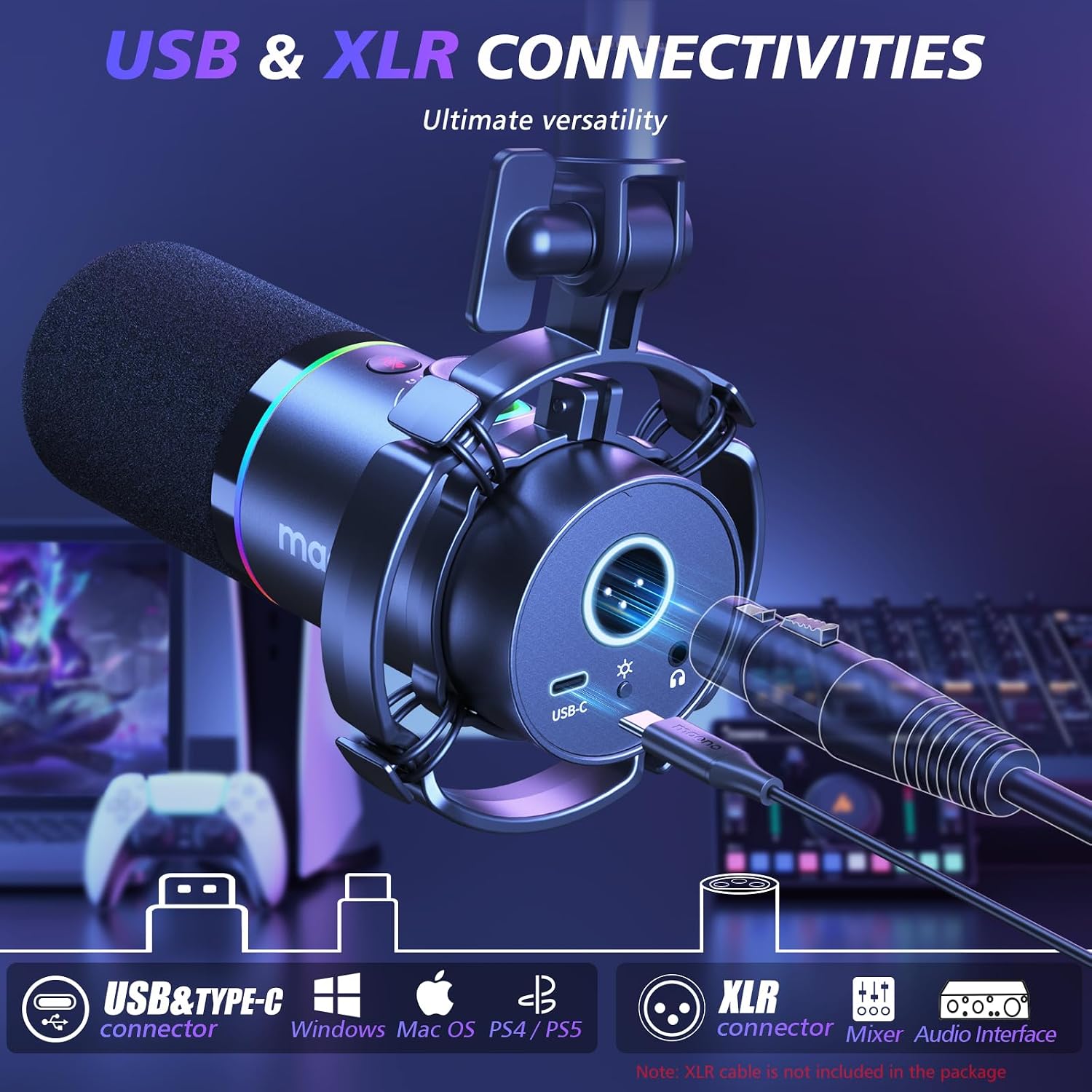 MAONO PD200XS XLR/USB Dynamic Mic Kit - AHW Store