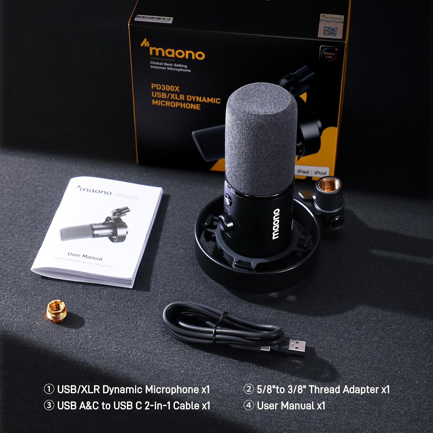 MAONO PD300X Dynamic Podcast Microphone - AHW Store