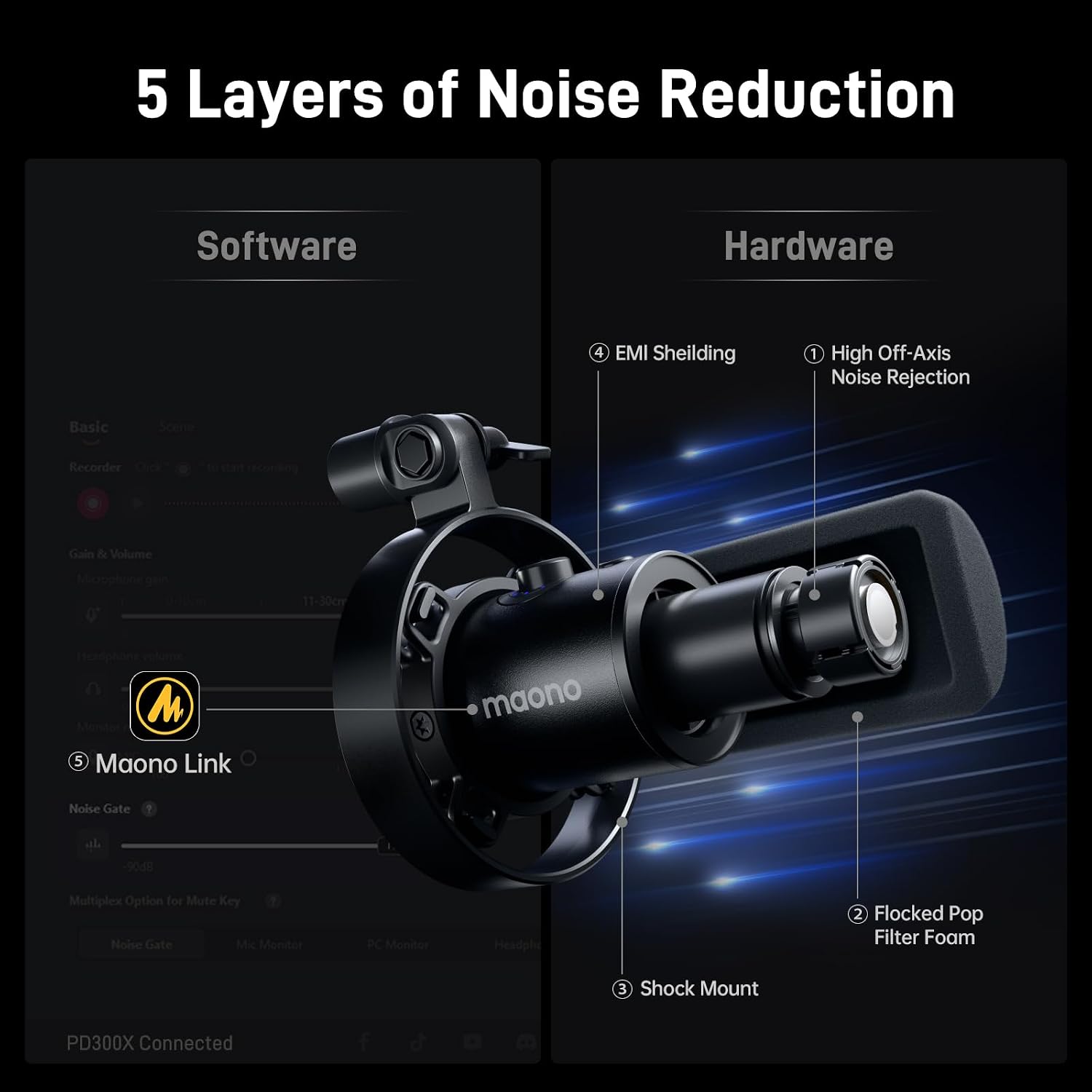 MAONO PD300X Dynamic Podcast Microphone - AHW Store