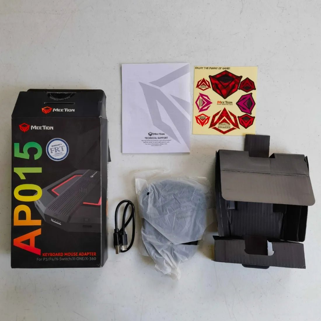 MeeTion AP015 Keyboard Mouse Adapter LED Console For P3 / P4 / N - Switch / X - ONE / X - 360 (Open Box) - AHW Store