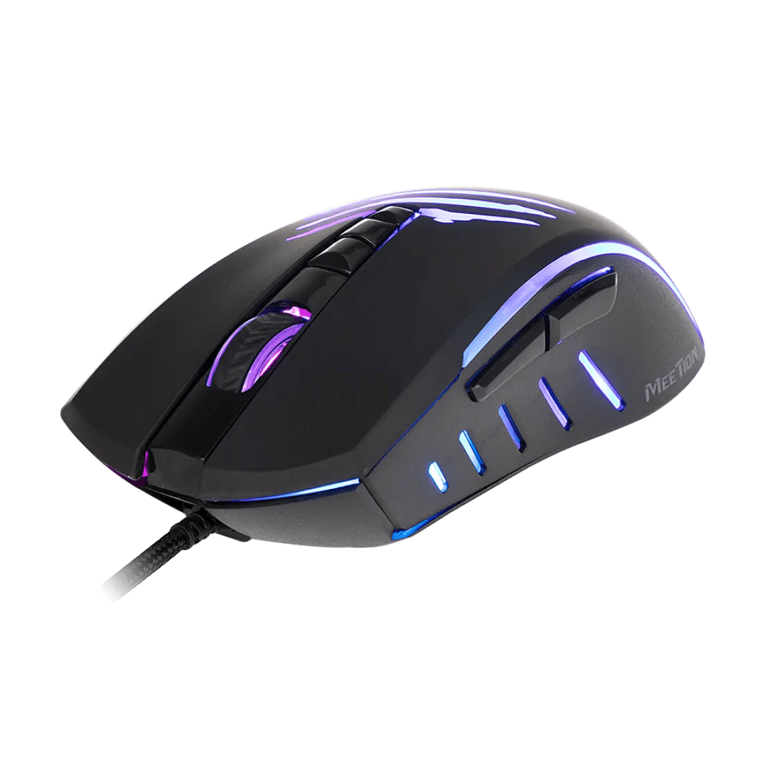 Meetion C011 Wired Gaming Combo Mouse and Mouse Pad 6400 DPI 8 Buttons Black - AHW Store