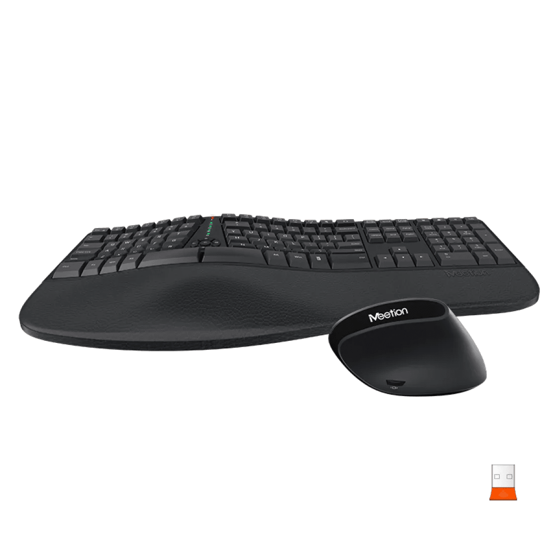 Meetion DirectorC Wireless Office Combo Keyboard and Mouse 2400 DPI 6 Buttons English & Arabic Black (Open Box) - AHW Store