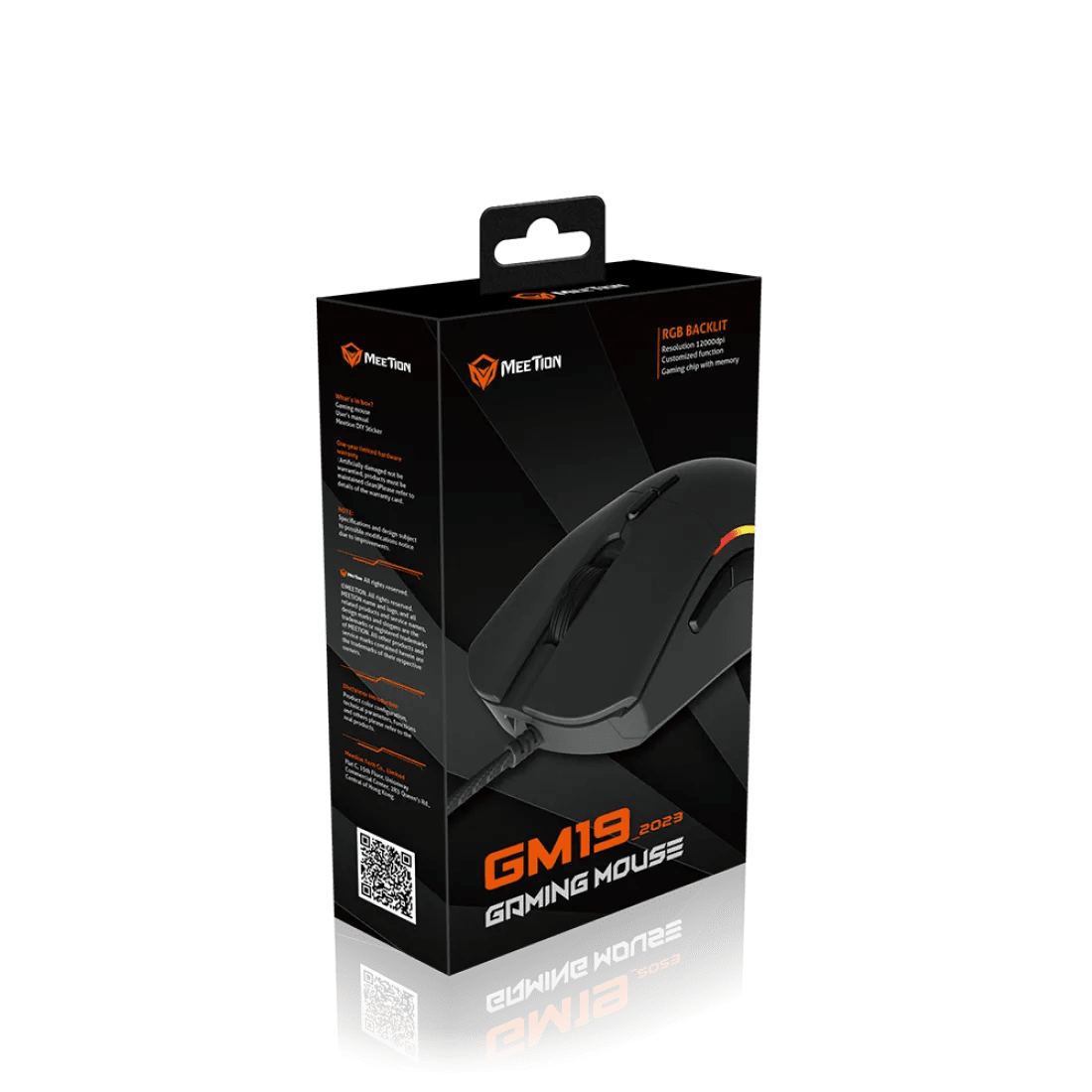 Meetion GM19 2023 RGB Wired Gaming Mouse 12000 DPI 7 Buttons Black - AHW Store