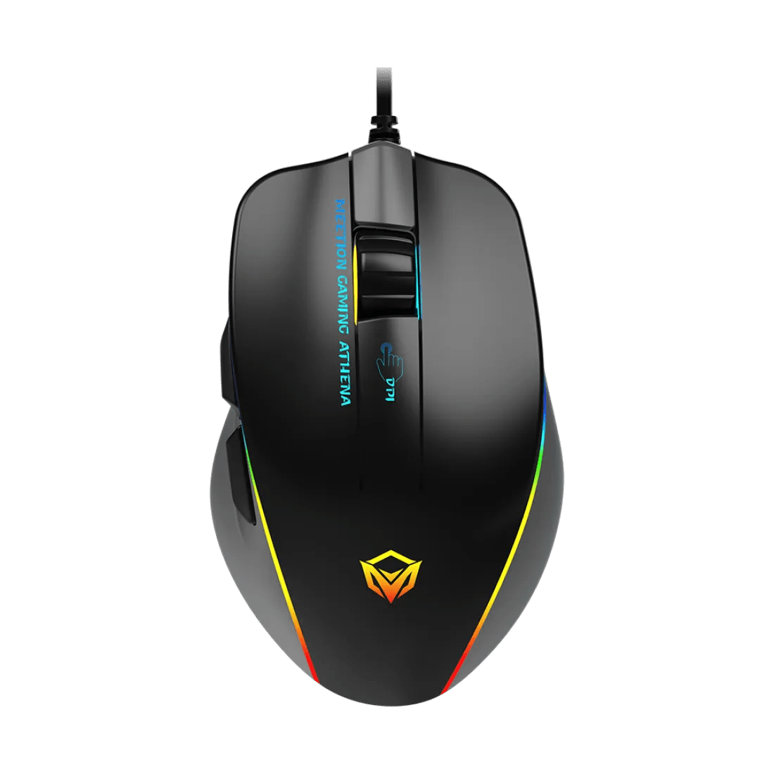 Meetion GM23 2023 RGB Circulation Backlit Wired Gaming Mouse 12800 DPI 6 Buttons Black - AHW Store