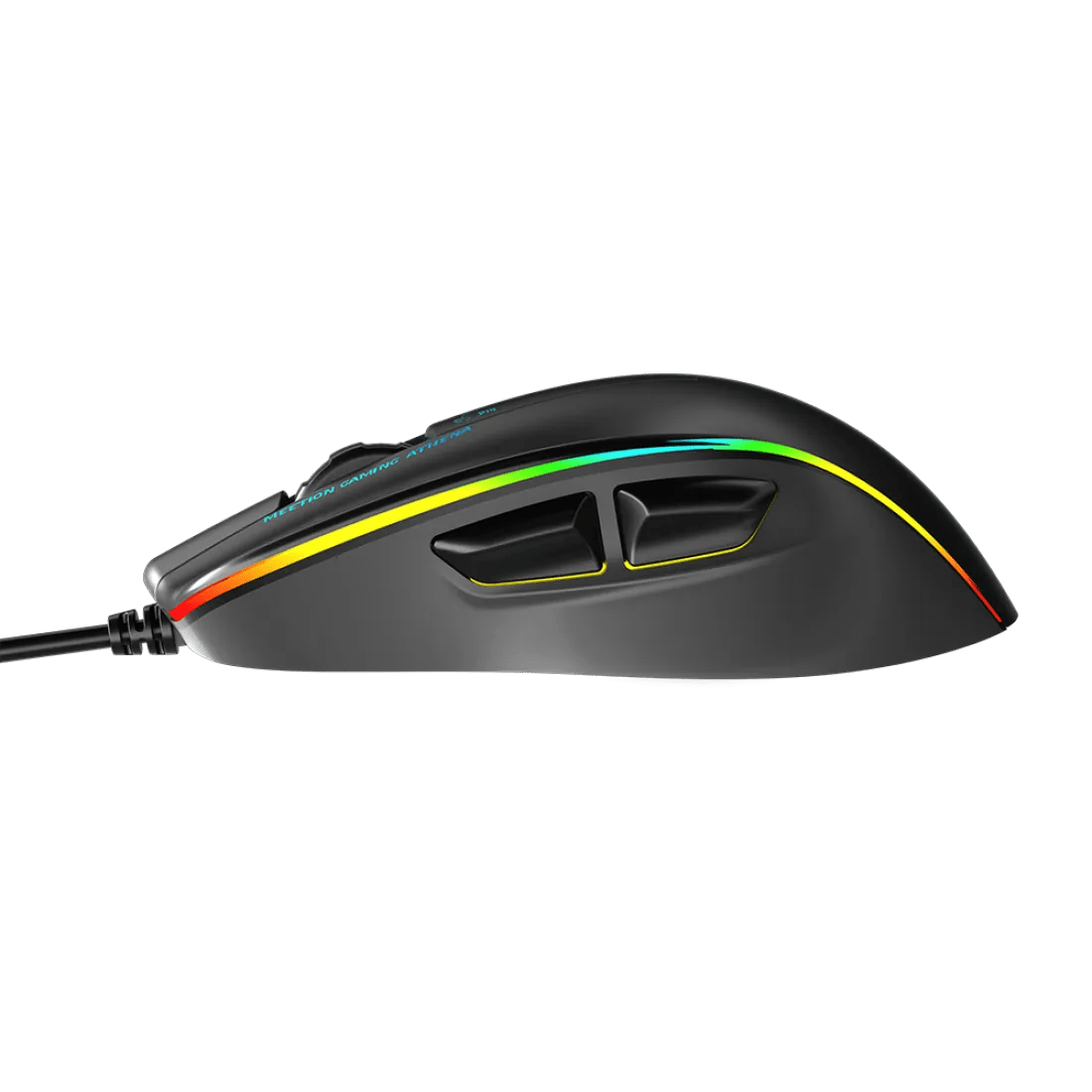 Meetion GM23 2023 RGB Circulation Backlit Wired Gaming Mouse 12800 DPI 6 Buttons Black - AHW Store