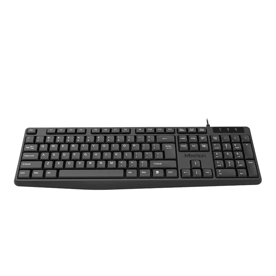 Meetion K200 Wired Office Keyboard Membrane English & Arabic Black - AHW Store